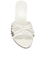 Balenciaga M70 Cagole Sandal Heel in Optic White & Silver, view 4, click to view large image.