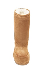Balenciaga Alaska Fur High Boot in Brown & White, view 4, click to view large image.