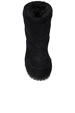 Balenciaga Alaska Fur Low Boot in Black, view 4, click to view large image.