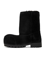 Balenciaga Alaska Fur Low Boot in Black, view 5, click to view large image.