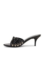 Balenciaga M70 Cagole Sandal Heel in Black & Silver, view 5, click to view large image.