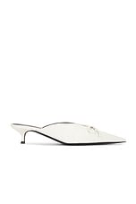 Balenciaga L40 Knife Bow Mule Heel in White, view 1, click to view large image.