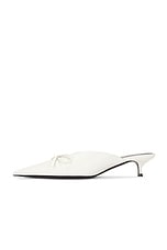 Balenciaga L40 Knife Bow Mule Heel in White, view 5, click to view large image.