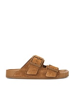 Balenciaga Sunday Sandal in Brown, view 1, click to view large image.