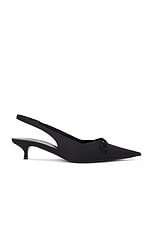Balenciaga L40 Knife Bow Slingback Heel in Black, view 1, click to view large image.