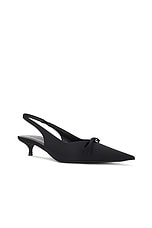 Balenciaga L40 Knife Bow Slingback Heel in Black, view 2, click to view large image.