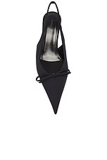 Balenciaga L40 Knife Bow Slingback Heel in Black, view 4, click to view large image.