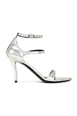 Balenciaga M85 Honey Sandal Heel in Silver, view 1, click to view large image.