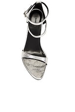 Balenciaga M85 Honey Sandal Heel in Silver, view 4, click to view large image.