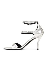 Balenciaga M85 Honey Sandal Heel in Silver, view 5, click to view large image.