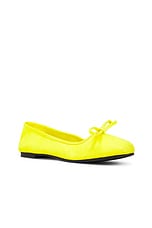 Balenciaga Leopold Flat in Yellow, view 2, click to view large image.