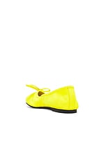 Balenciaga Leopold Flat in Yellow, view 3, click to view large image.