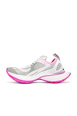 Balenciaga Circuit Sneaker in Grey, White, & Pink, view 5, click to view large image.