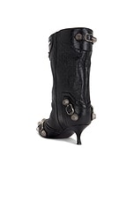 Balenciaga Cagole Wide L50 Bootie in Black & Silver, view 3, click to view large image.