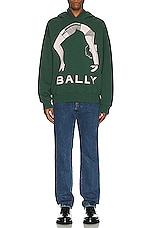 Bally Sweater in Kelly Green 23, view 4, click to view large image.