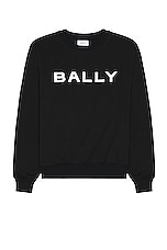 Bally Logo Sweater in Black, view 1, click to view large image.