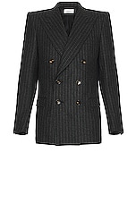 Bally Double Breasted Blazer in Grey Melange, view 1, click to view large image.