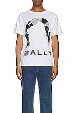 Bally T-shirt in White 50, view 3, click to view large image.