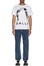 Bally T-shirt in White 50, view 4, click to view large image.