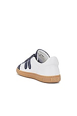 Bally Pargy Sneaker in Midnight & White, view 3, click to view large image.
