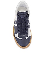 Bally Pargy Sneaker in Midnight & White, view 4, click to view large image.