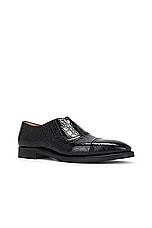 Bally Savery Crocodile Loafer in Black, view 2, click to view large image.