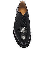 Bally Savery Crocodile Loafer in Black, view 4, click to view large image.