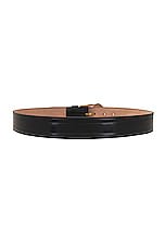 Bally Emblem 40 Reversible Belt in Bone 21 & Oro, view 2, click to view large image.