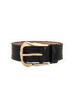 Bally Emblem 40 Reversible Belt in Bone 21 & Oro, view 3, click to view large image.