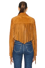 Bally Fringe Jacket in Deserto, view 3, click to view large image.