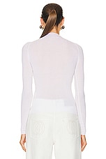 Bally Turtleneck Top in Bone, view 3, click to view large image.