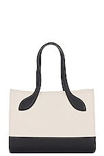 Bally Bar Tote Bag in Natural & Black, view 4, click to view large image.