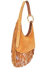 Bally Baroque Ring Fringe Shoulder Bag in Deserto & Gold, view 4, click to view large image.