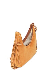 Bally Baroque Ring Fringe Shoulder Bag in Deserto & Gold, view 5, click to view large image.
