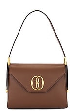 Bally Emblem Trazpeze Medium Bag in Cuero & Oro, view 1, click to view large image.