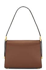 Bally Emblem Trazpeze Medium Bag in Cuero & Oro, view 3, click to view large image.