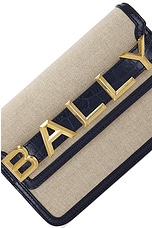 Bally Logo Crossbody Bag in Natural, Marine, & Oro, view 7, click to view large image.