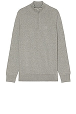 Barbour Half Zip Sweater in Grey, view 1, click to view large image.