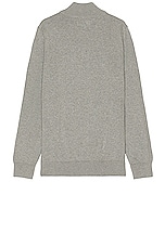 Barbour Half Zip Sweater in Grey, view 2, click to view large image.
