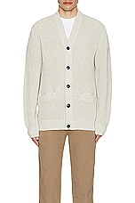 Barbour Howick Cardigan in Whisper White, view 3, click to view large image.