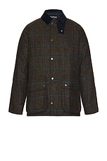 Barbour Bedale Check Wool Jacket in Brown | FWRD Barbour Bedale Check Wool Jacket in Brown | FWRD