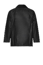 Barbour Beaufort Wax Jacket in Black, view 2, click to view large image.