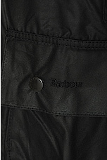 Barbour Beaufort Wax Jacket in Black, view 3, click to view large image.