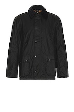 Barbour Ashby Wax Jacket in Black, view 1, click to view large image.