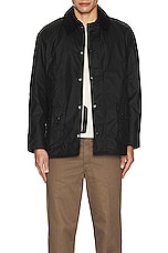 Barbour Ashby Wax Jacket in Black, view 5, click to view large image.