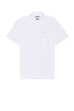 Barbour Nelson Short Sleeve Summer Shirt in White, view 1, click to view large image.