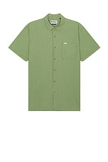 Barbour Thermond Seersucker Summer Shirt in Green, view 1, click to view large image.