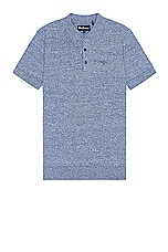 Barbour Buston Knit Polo in Chambray, view 1, click to view large image.