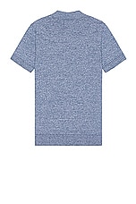 Barbour Buston Knit Polo in Chambray, view 2, click to view large image.