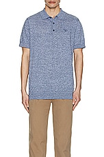 Barbour Buston Knit Polo in Chambray, view 4, click to view large image.